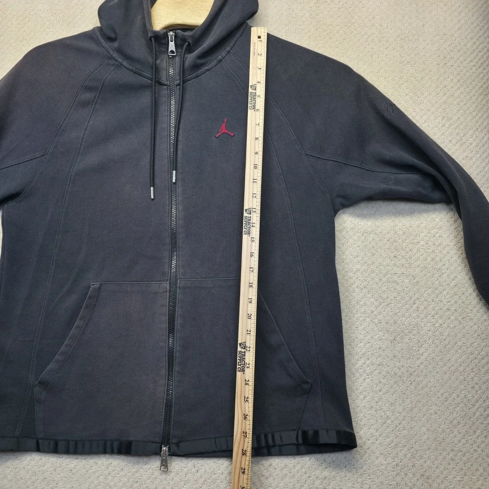 Jordan Dri-FIT Sport Crossover Hoodie Mens Large Full Zip Faded Black Sweatshirt